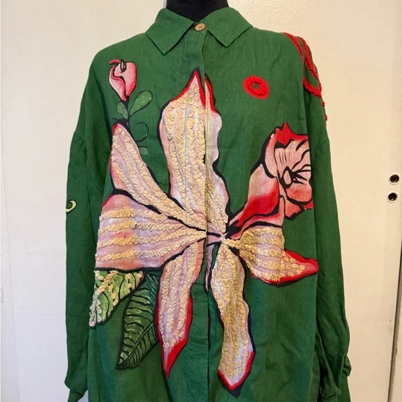 FARM Rio Green Floral Blouse - Picture 7 of 13